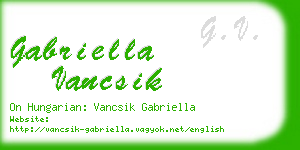 gabriella vancsik business card